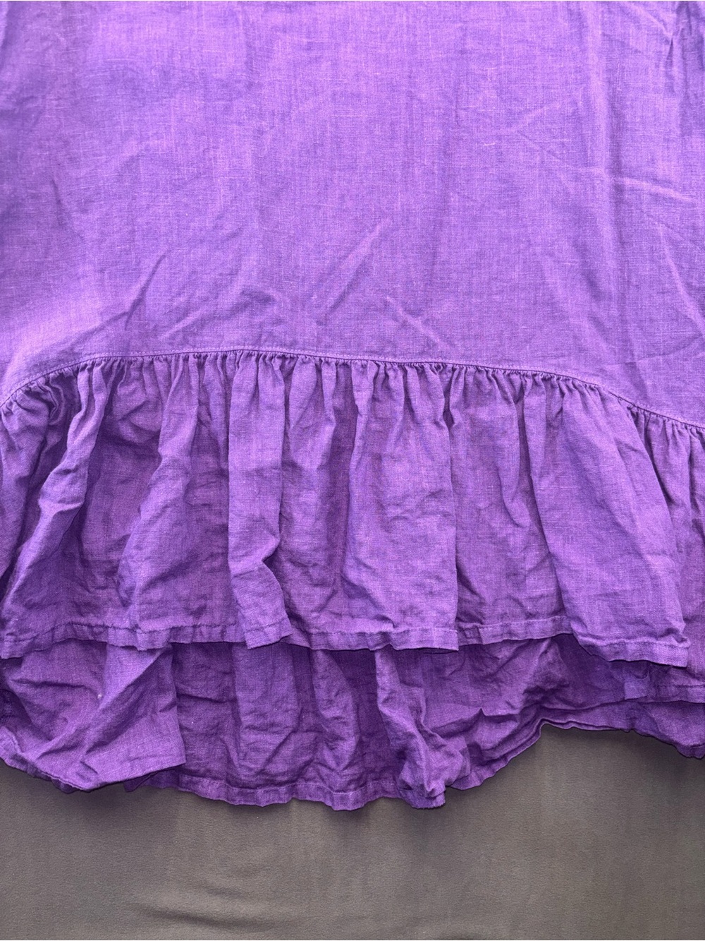 Bryn Walker Linen Gauze Ruffle Tank Top A-Line Dress - Picture 4 of 13